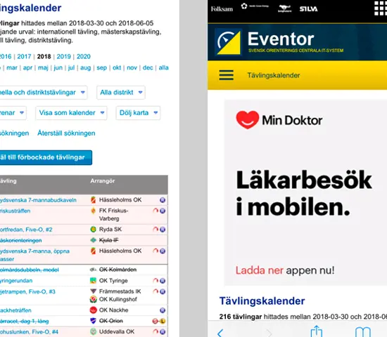 Eventor mobilanpassas – efterlängtad modernisering