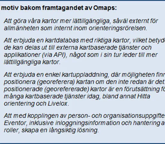 Omaps – ett nytt Eventor för kartor